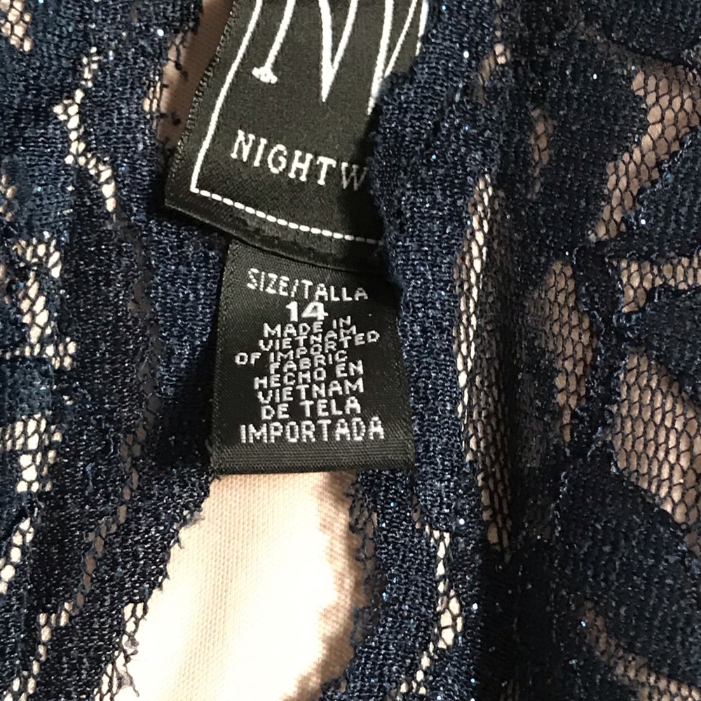 Navy blue / nude NWT evening dress - Picture 3 of 8